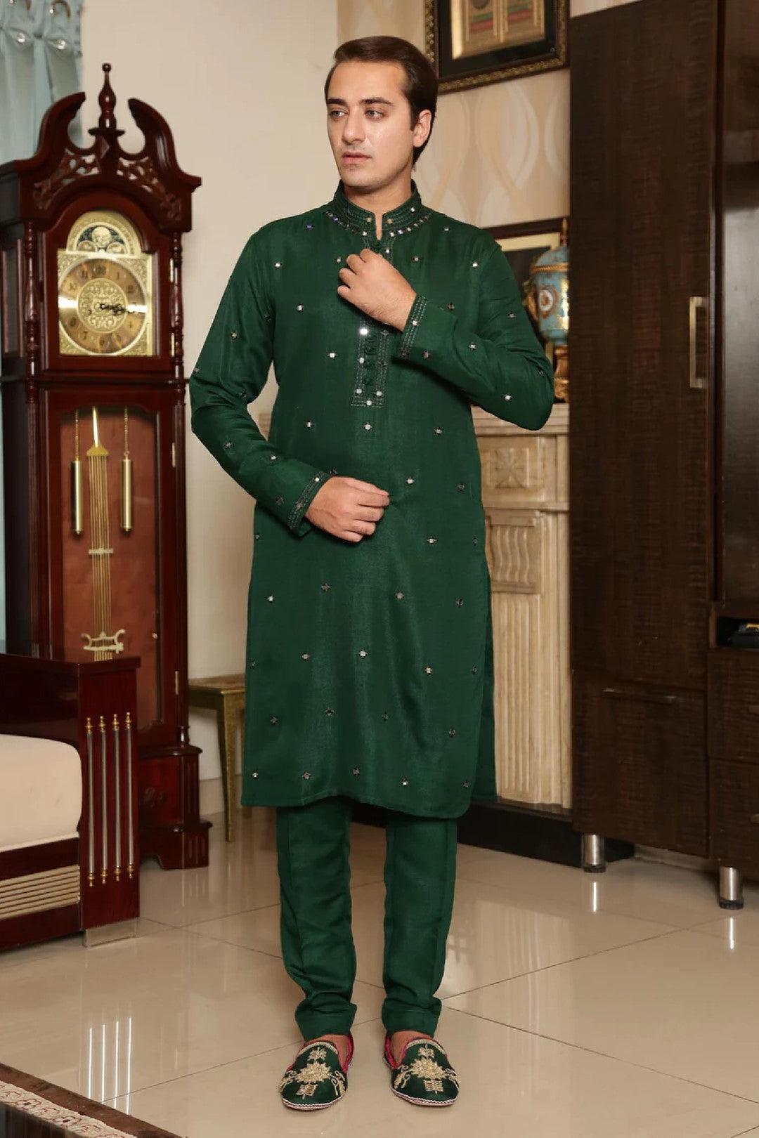 Bottle Green Kurta Pajama - Walk Out