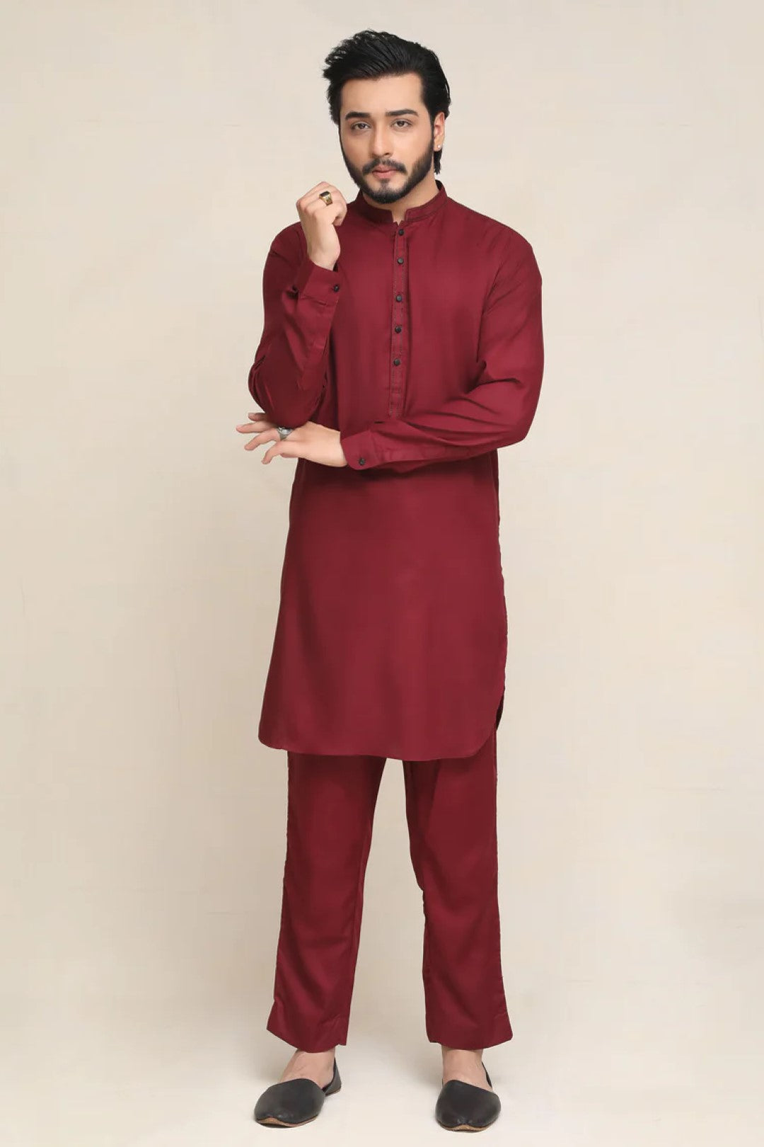 Mehroon Kurta Pajama - Walk Out