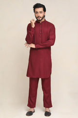 Mehroon Kurta Pajama - Walk Out