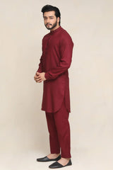 Mehroon Kurta Pajama - Walk Out