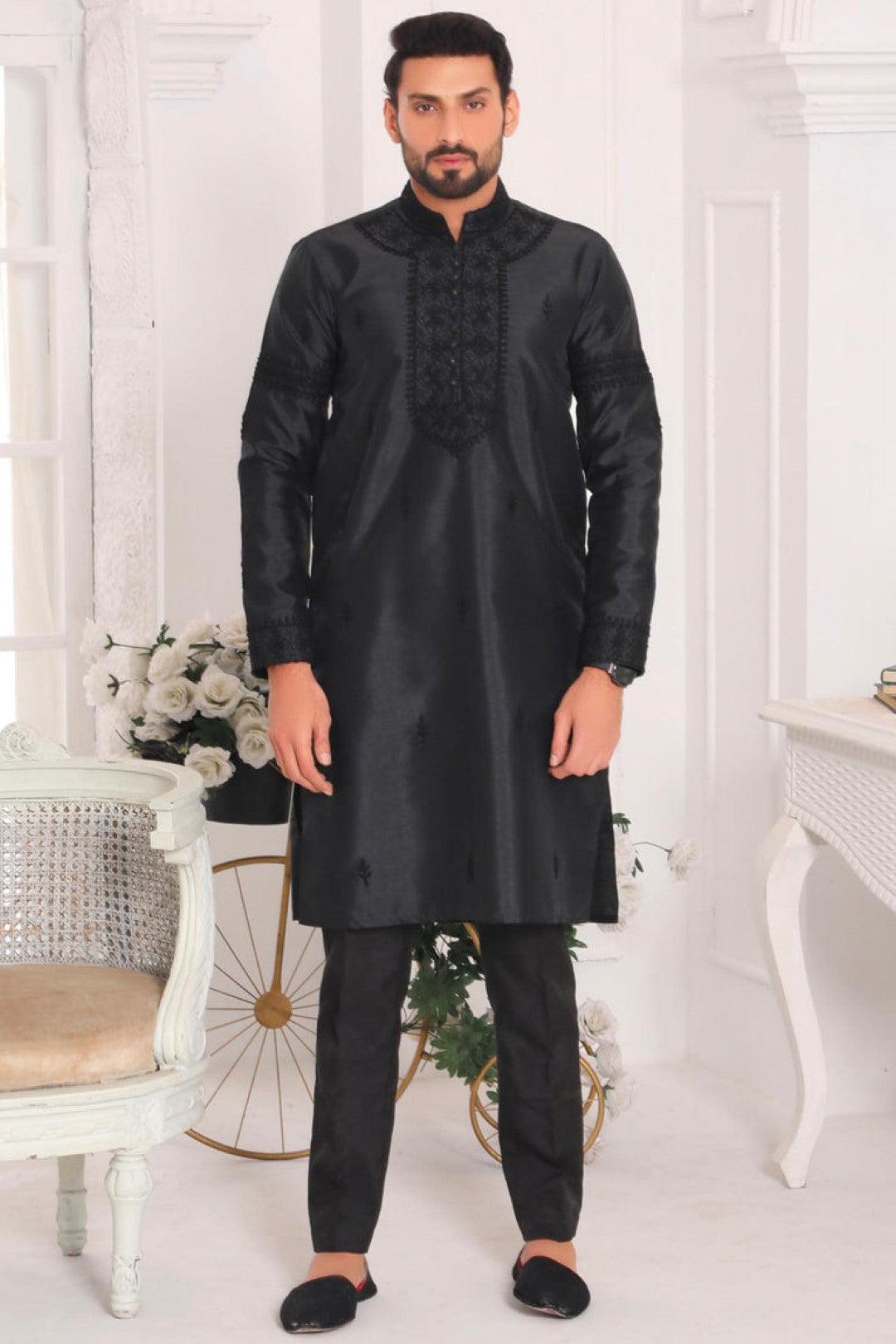 Indian black kurta pajama - Walk Out