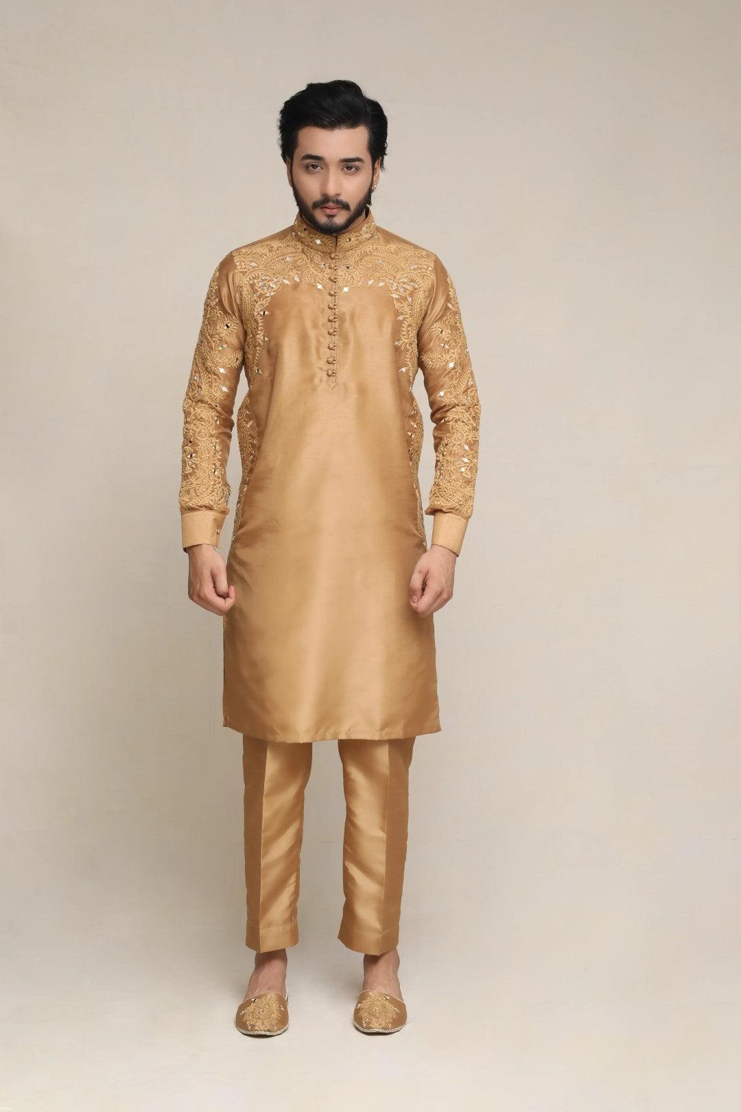 Golden Mirror Kurta Pajam - Walk Out