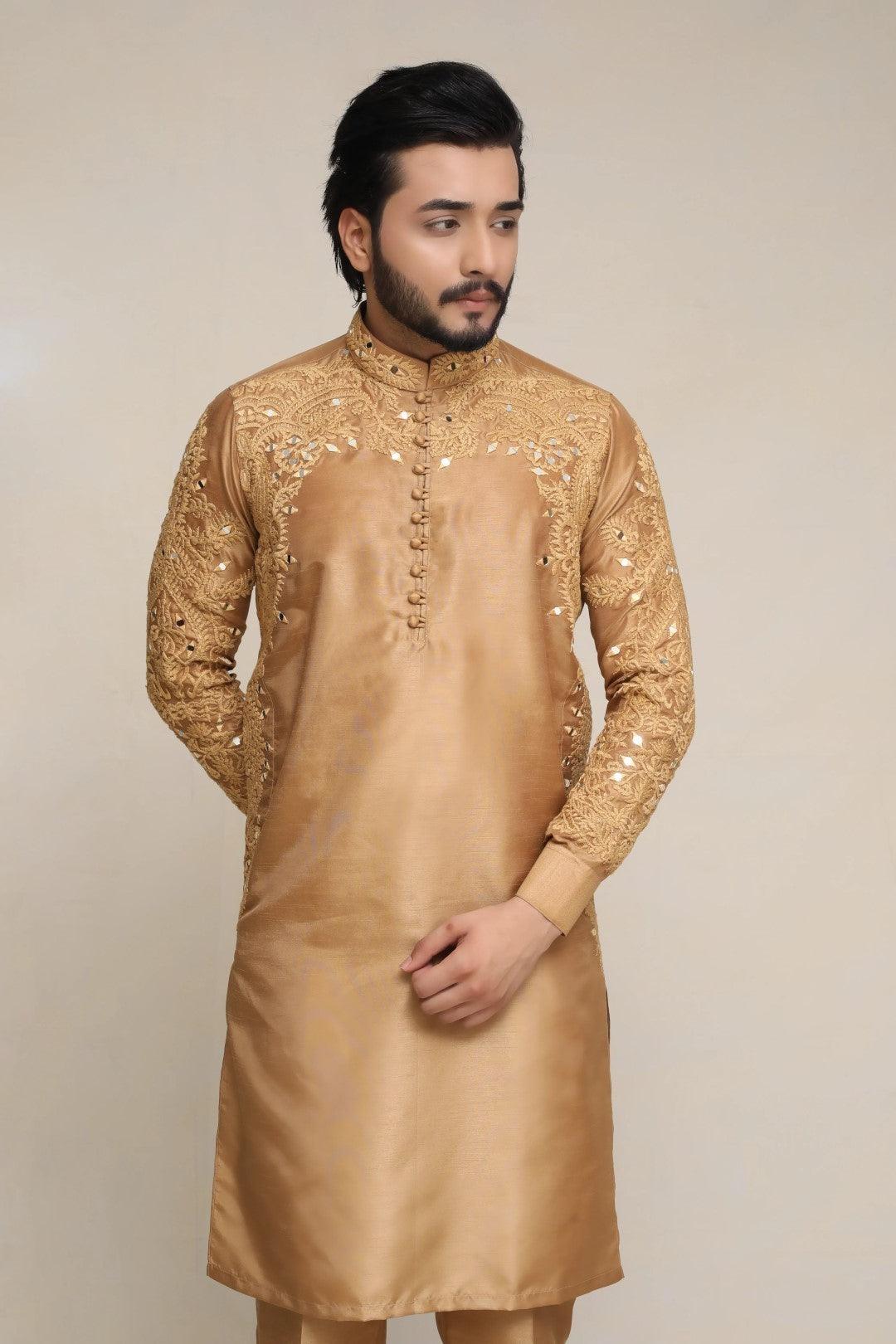 Golden Mirror Kurta Pajam - Walk Out