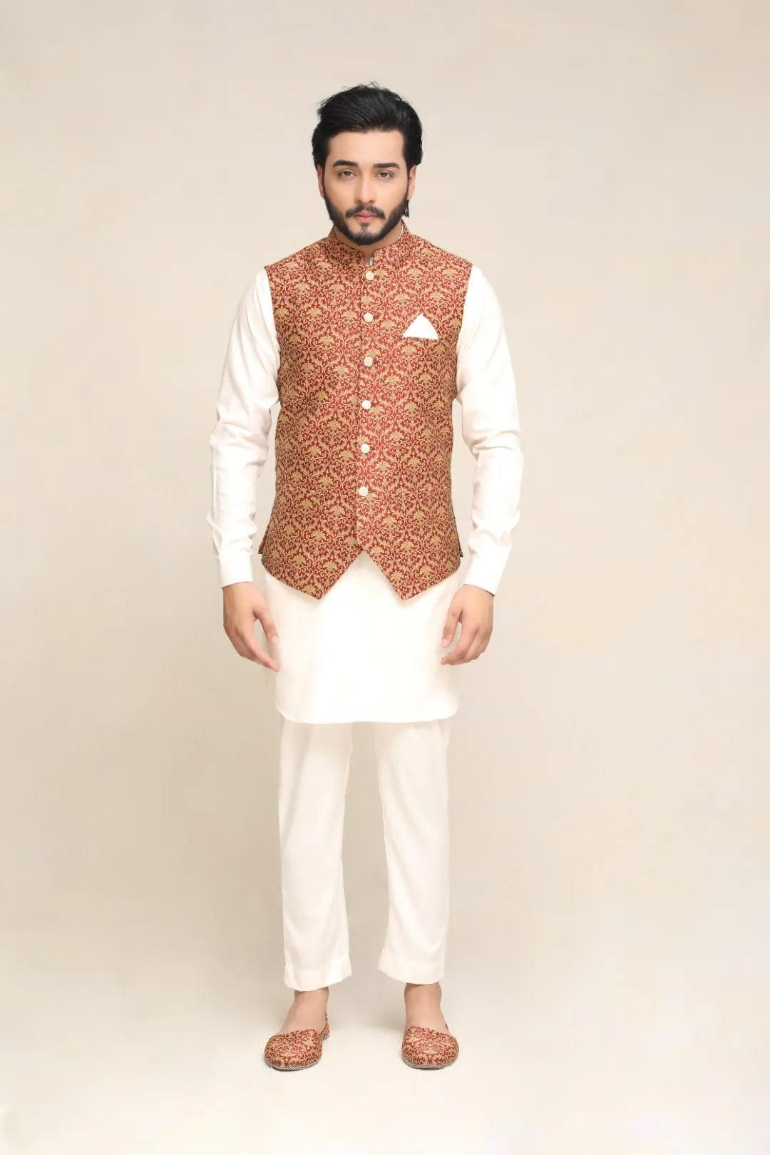 Mehroon Waistcoat - Walk Out