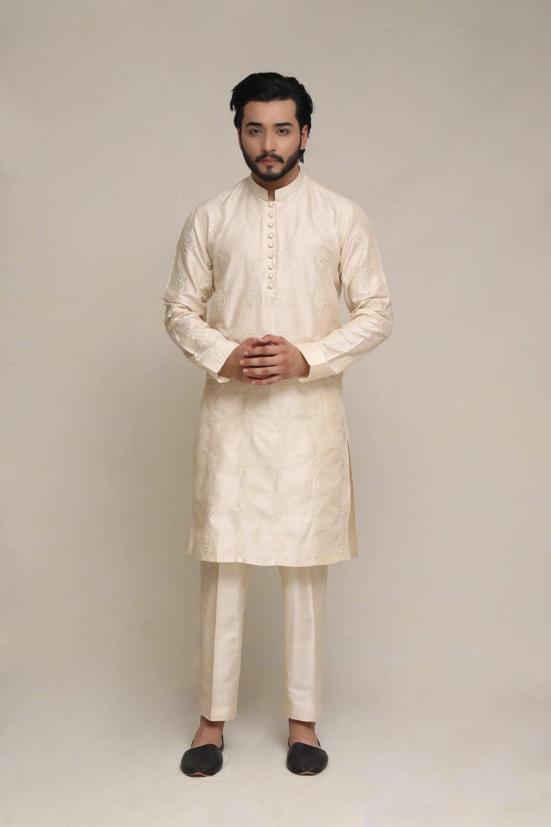 Creem Color Kurta Pajam - Walk Out