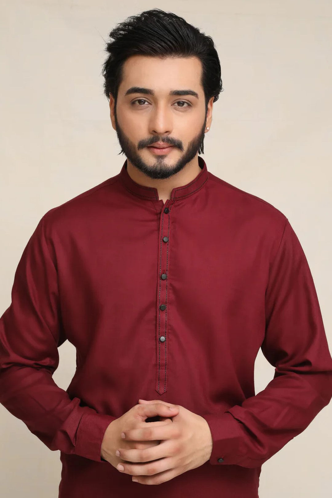 Mehroon Kurta Pajama - Walk Out